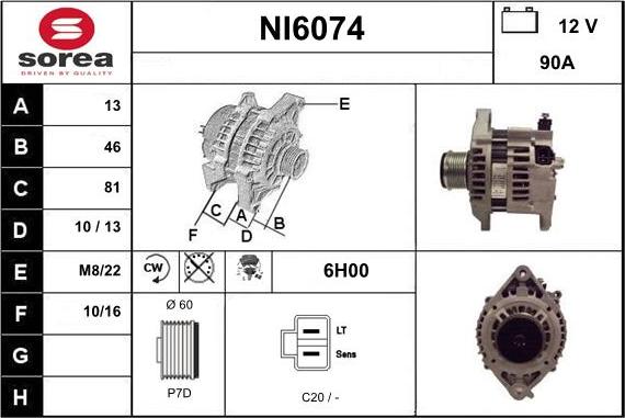 Sera NI6074 - Генератор autocars.com.ua