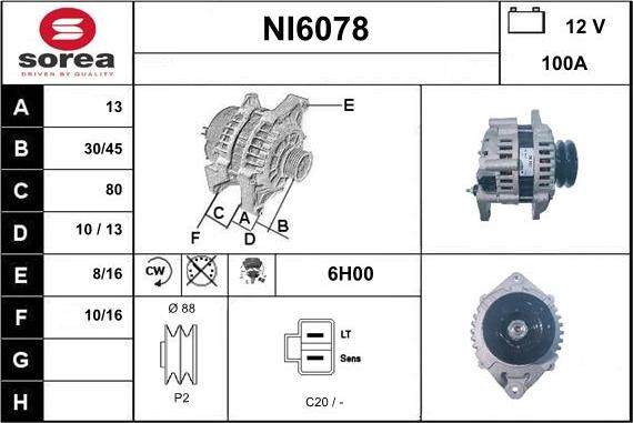 Sera NI6078 - Генератор autocars.com.ua