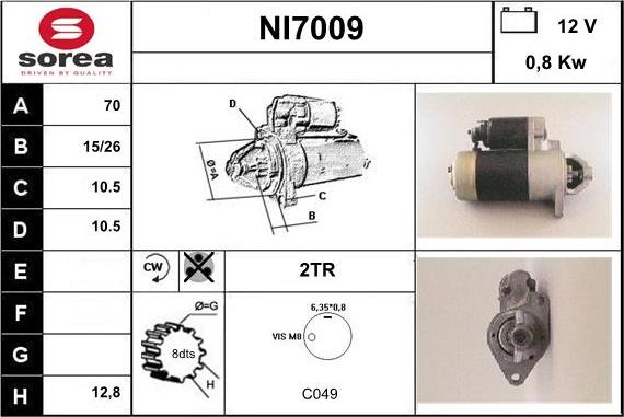 Sera NI7009 - Стартер autodnr.net