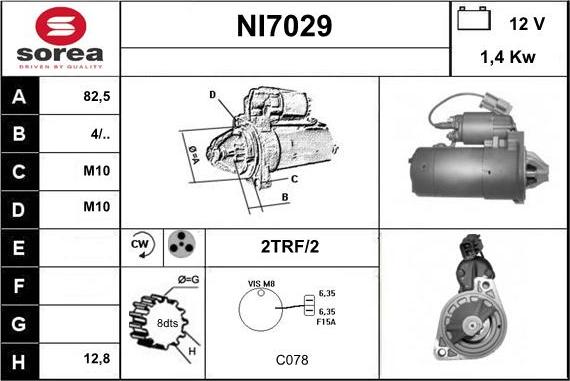 Sera NI7029 - Стартер autocars.com.ua