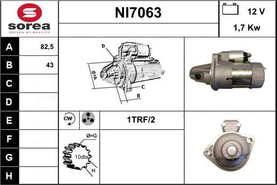 Sera NI7063 - Стартер autocars.com.ua