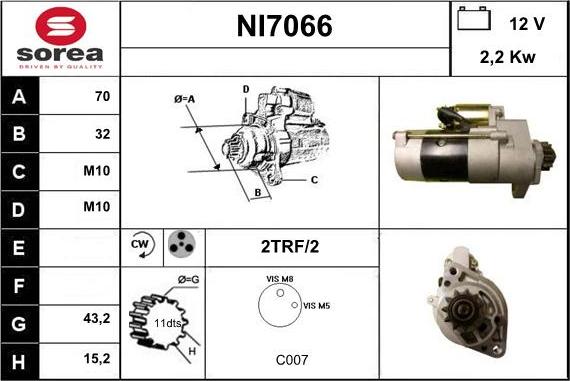 Sera NI7066 - Стартер autodnr.net