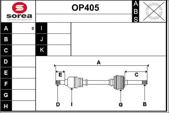 Sera OP405 - Приводний вал autocars.com.ua