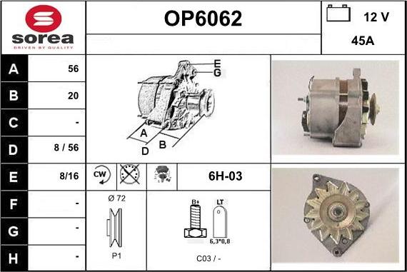 Sera OP6062 - Генератор autocars.com.ua