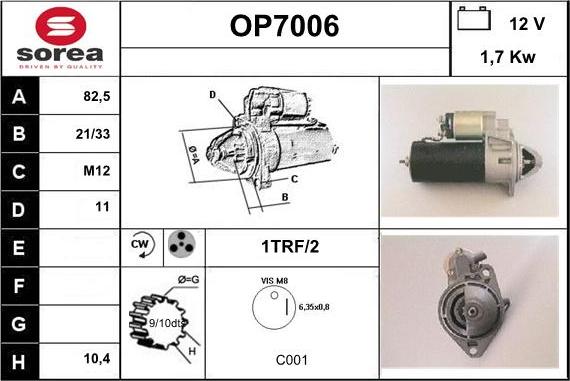 Sera OP7006 - Стартер autodnr.net