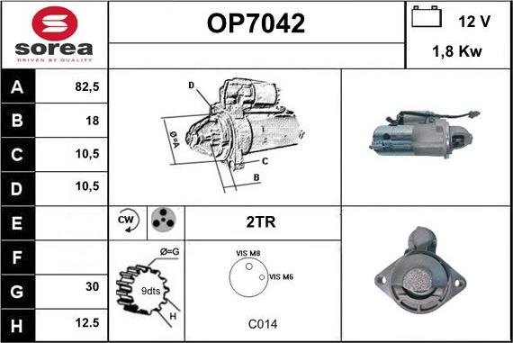 Sera OP7042 - Стартер autocars.com.ua