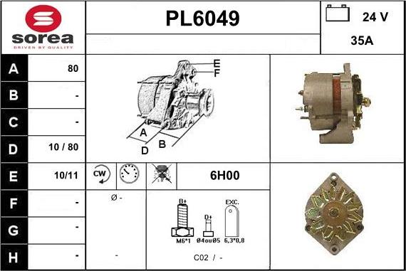 Sera PL6049 - Генератор autocars.com.ua