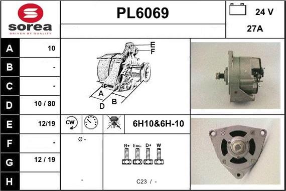 Sera PL6069 - Генератор autocars.com.ua