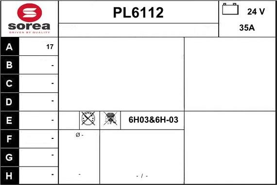 Sera PL6112 - Генератор autocars.com.ua