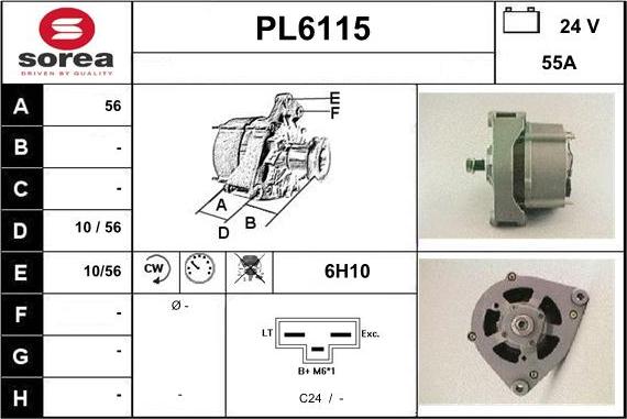 Sera PL6115 - Генератор autocars.com.ua