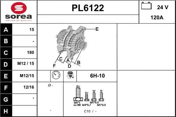 Sera PL6122 - Генератор autocars.com.ua