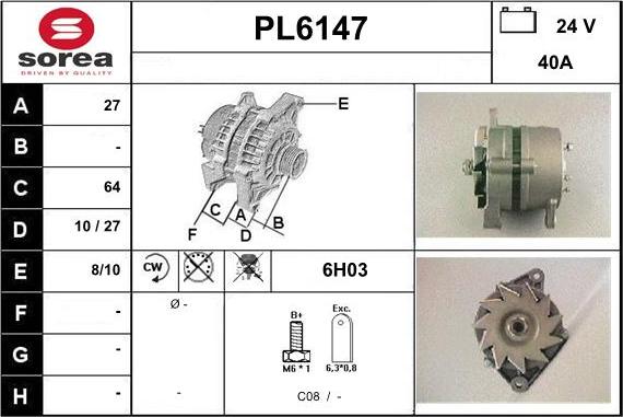 Sera PL6147 - Генератор autocars.com.ua