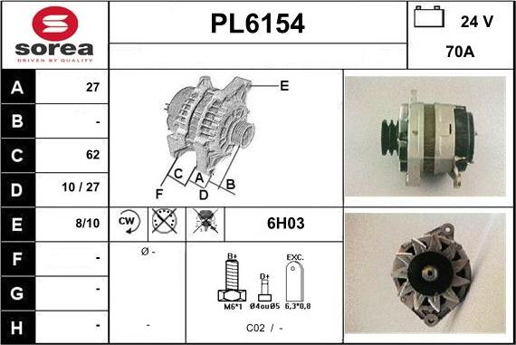 Sera PL6154 - Генератор autocars.com.ua