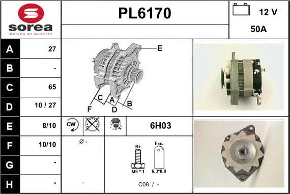 Sera PL6170 - Генератор autocars.com.ua