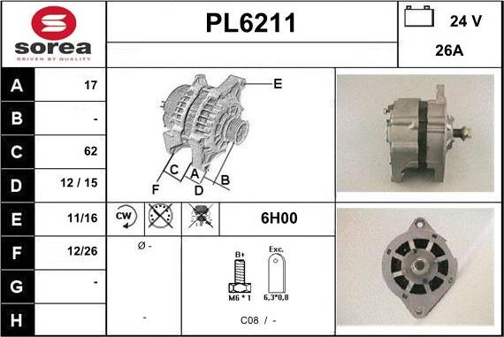 Sera PL6211 - Генератор autodnr.net