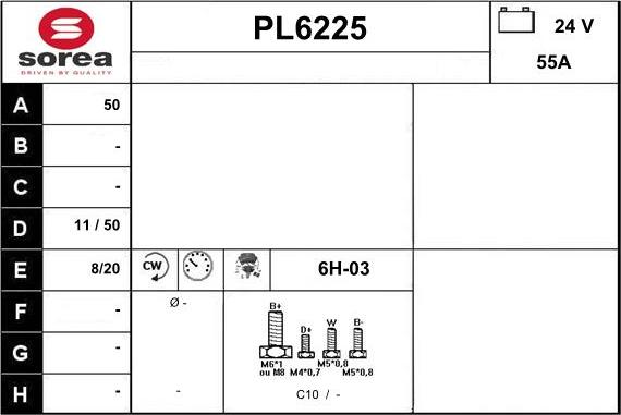 Sera PL6225 - Генератор autocars.com.ua