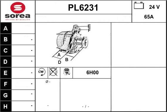 Sera PL6231 - Генератор autocars.com.ua