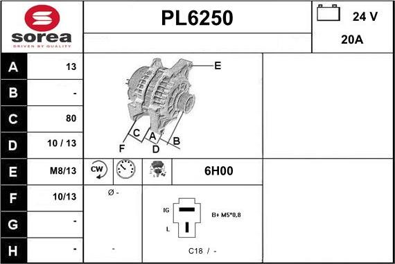 Sera PL6250 - Генератор autocars.com.ua