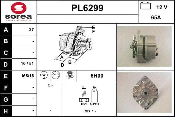 Sera PL6299 - Генератор autocars.com.ua