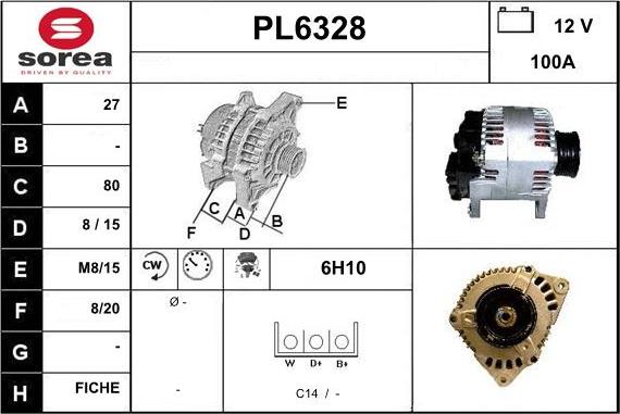 Sera PL6328 - Генератор autocars.com.ua