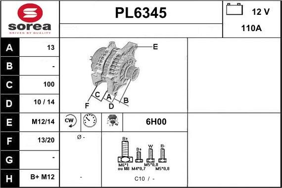 Sera PL6345 - Генератор autocars.com.ua