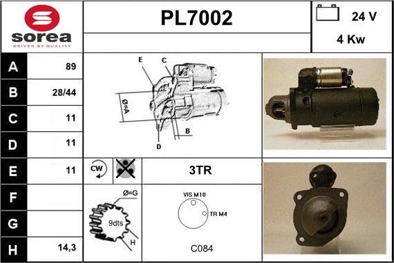 Sera PL7002 - Стартер autocars.com.ua