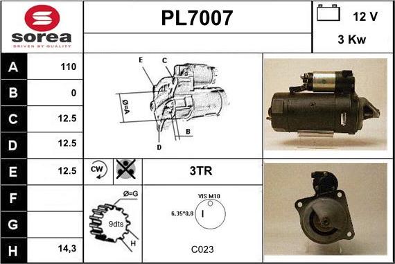 Sera PL7007 - Стартер autodnr.net