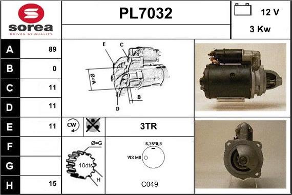 Sera PL7032 - Стартер autodnr.net