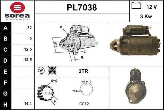 Sera PL7038 - Стартер autodnr.net