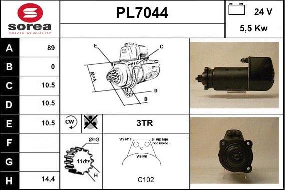 Sera PL7044 - Стартер autodnr.net