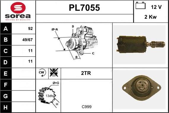 Sera PL7055 - Стартер autodnr.net