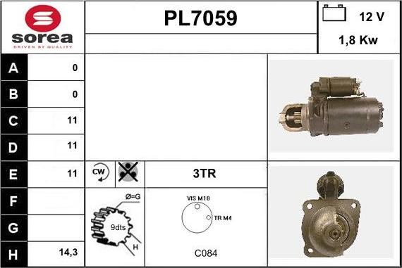 Sera PL7059 - Стартер autocars.com.ua