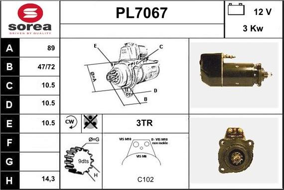 Sera PL7067 - Стартер autodnr.net