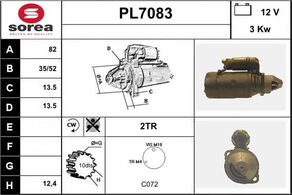 Sera PL7083 - Стартер autocars.com.ua