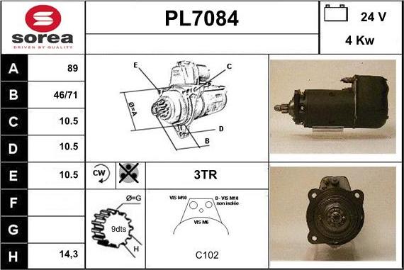 Sera PL7084 - Стартер autocars.com.ua