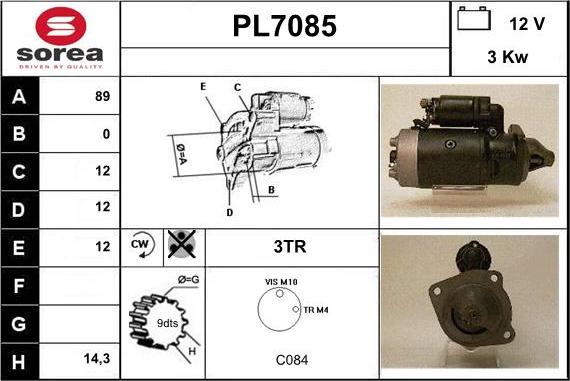 Sera PL7085 - Стартер autocars.com.ua