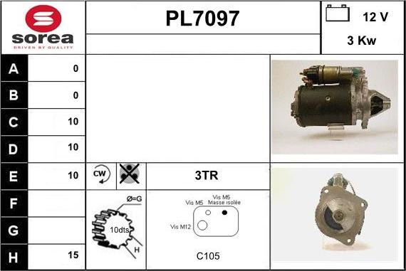 Sera PL7097 - Стартер autocars.com.ua