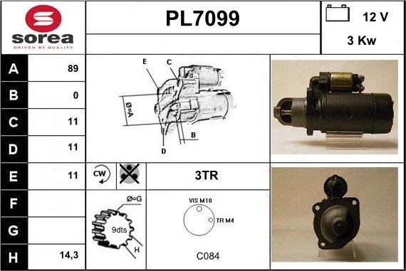 Sera PL7099 - Стартер autodnr.net