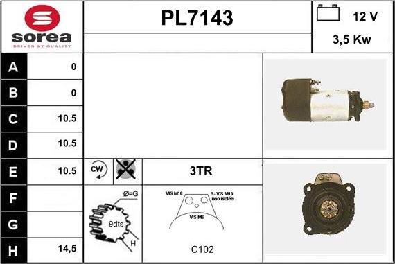 Sera PL7143 - Стартер autodnr.net