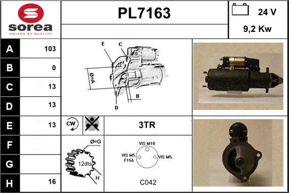 Sera PL7163 - Стартер autodnr.net