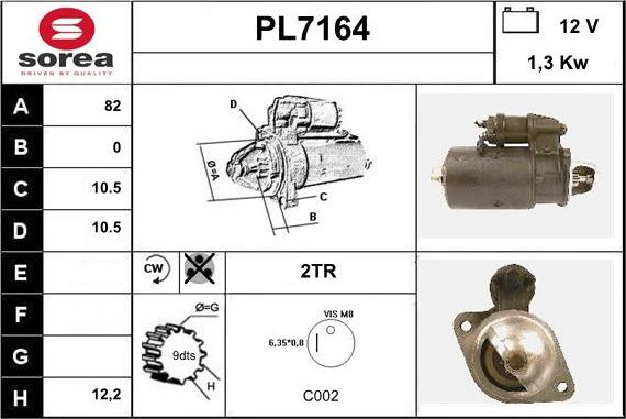 Sera PL7164 - Стартер autocars.com.ua