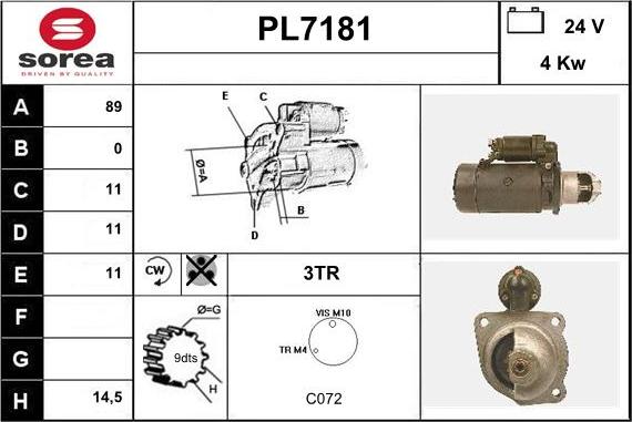 Sera PL7181 - Стартер autodnr.net