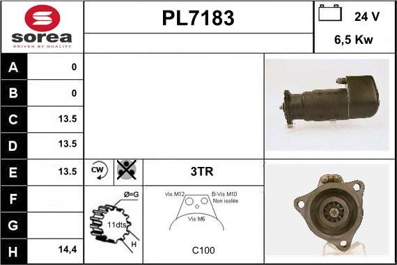 Sera PL7183 - Стартер autodnr.net