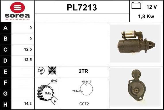 Sera PL7213 - Стартер autocars.com.ua