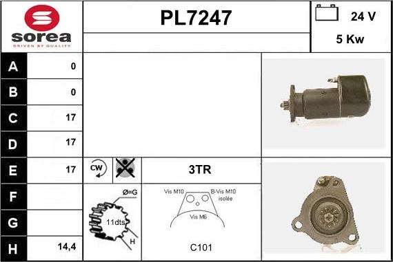 Sera PL7247 - Стартер autodnr.net