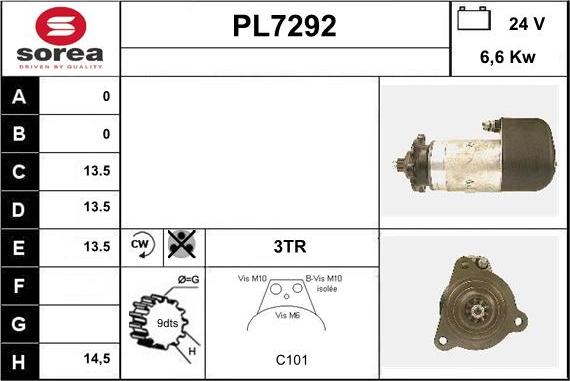 Sera PL7292 - Стартер autodnr.net