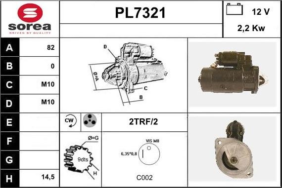 Sera PL7321 - Стартер autocars.com.ua