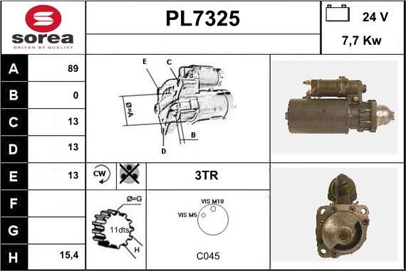 Sera PL7325 - Стартер autocars.com.ua