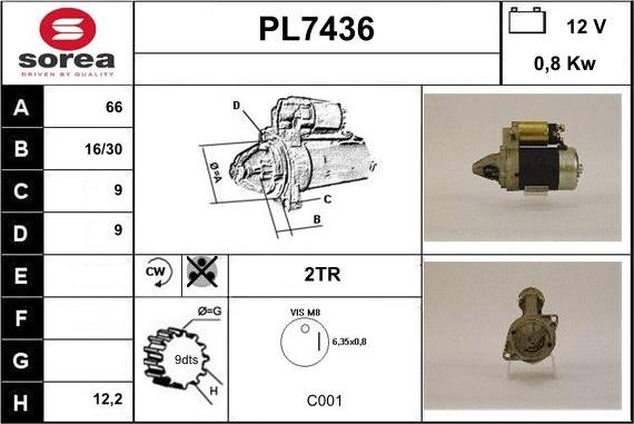 Sera PL7436 - Стартер autocars.com.ua