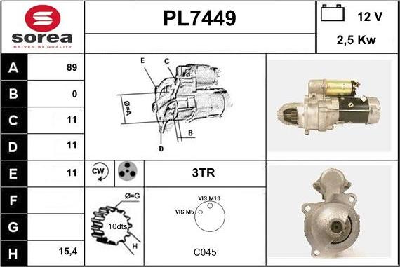 Sera PL7449 - Стартер autodnr.net